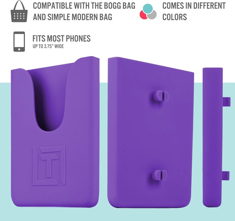 Tributary Brands - Purple Phone Holder for Bogg Bag and Simple Modern Bag - Made of Silicone and Fits All Phone Sizes - Image 5
